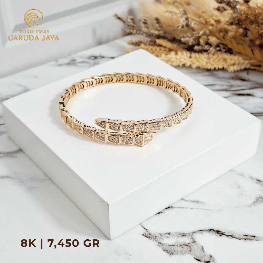 GELANG KAELIRA 8K | GELANG EMAS 8K | GELANG 7 GR