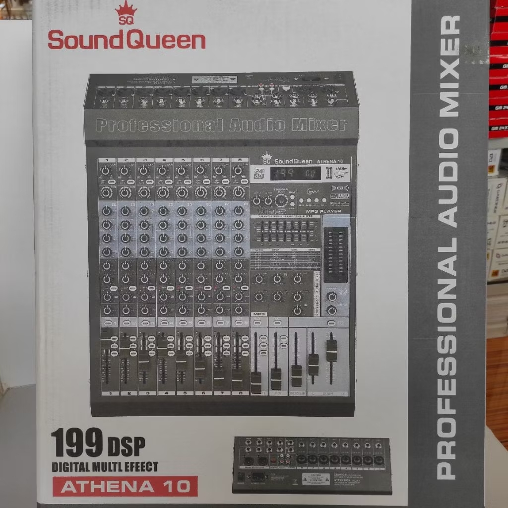 mixer soundqueen Athena 10 mixer audio 10 channel 199dsp mixer original