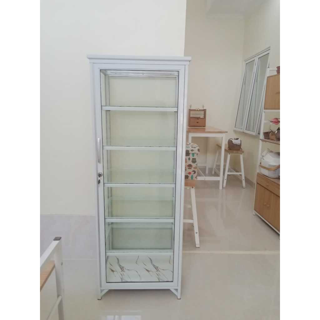 Lemari Hias Serbaguna Aluminium 1 Pintu / Lemari Pajangan / Lemari Hias / Lemari Pajangan Alumnium F