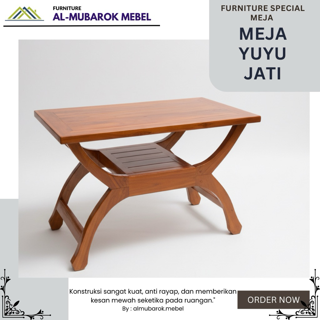 Meja Tamu Yuyu Jati // Meja Yuyu Kayu Jati Minimalis