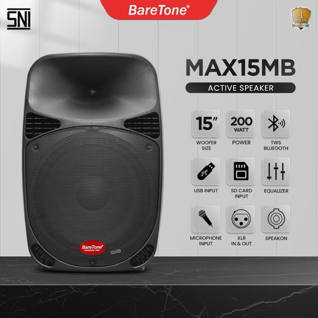 Speaker Baretone MAX 15MB 15inch Aktif Speaker Baretone