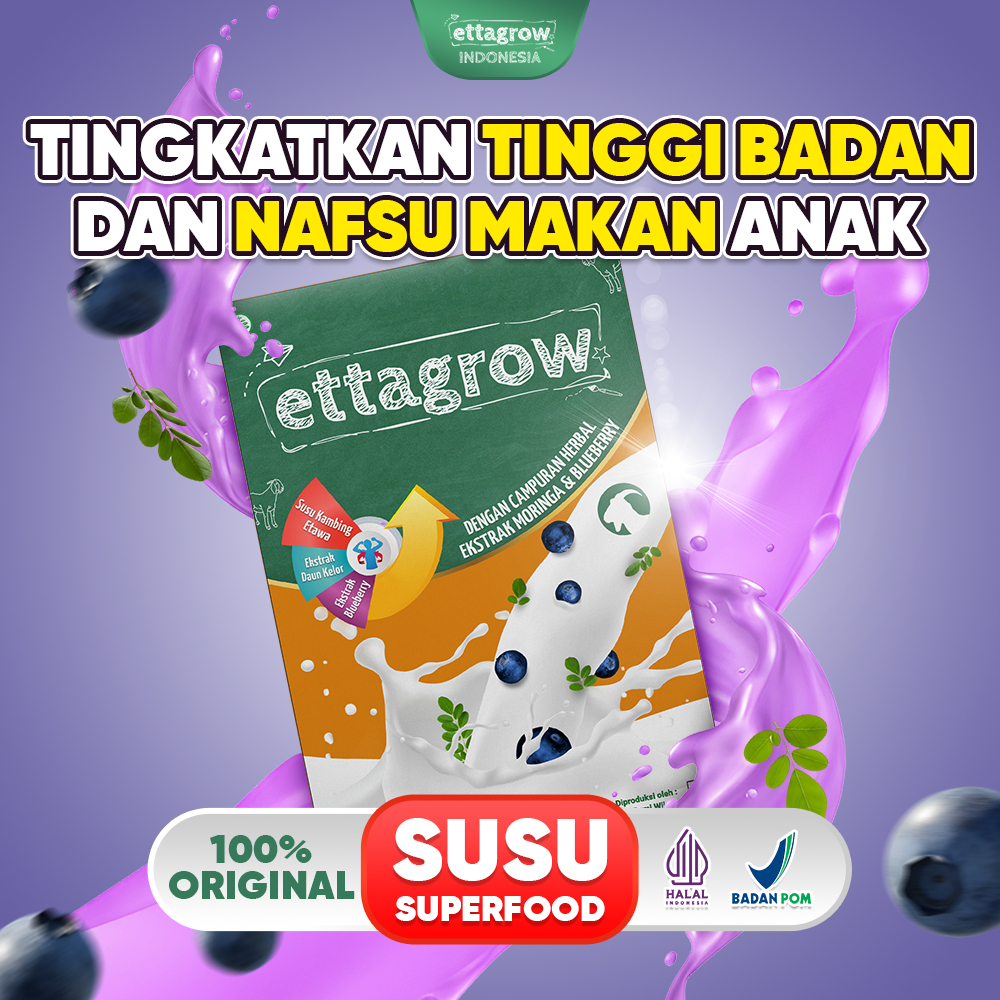 Susu Ettagrow Tingkatkan Tinggi Badan dan Nafsu Makan Anak 3-12 Tahun dari Susu Kambing Etawa