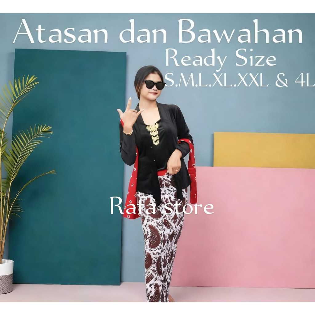 setelan atasan & bawahan kebaya bludru kutubaru termurah