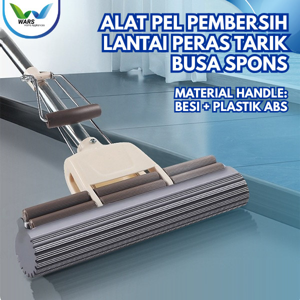 WARS Alat Pel Pembersih Lantai Peras Tarik Busa Spons