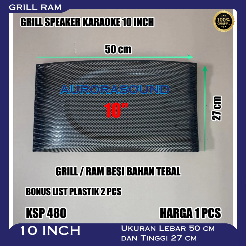 GRILL RAM BOX SPEAKER KARAOKE 10 INCH HARGA 1 UNIT RAM BESI TEBAL IMPORT