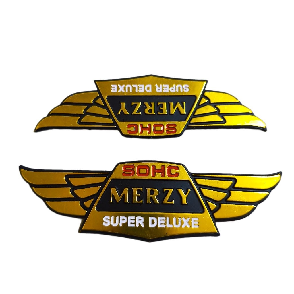 Emblem Box Aki Binter Merzy KZ200 Alumunium SEPASANG