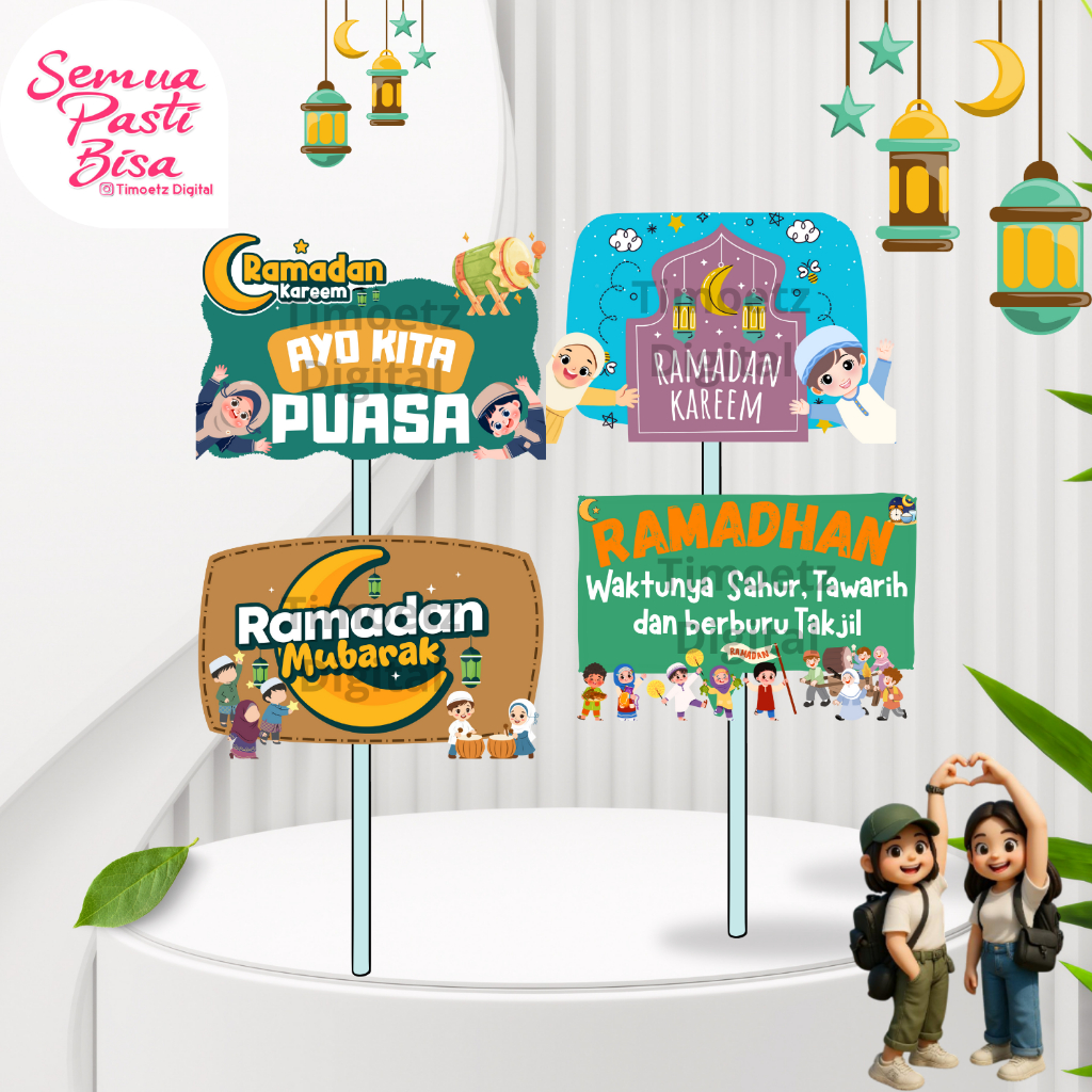 Props Photobooth Ramadhan - Properti Pawai Ramadhan Sambut Ramadhan  Art Carton 260gr- Dekorasi Pawa