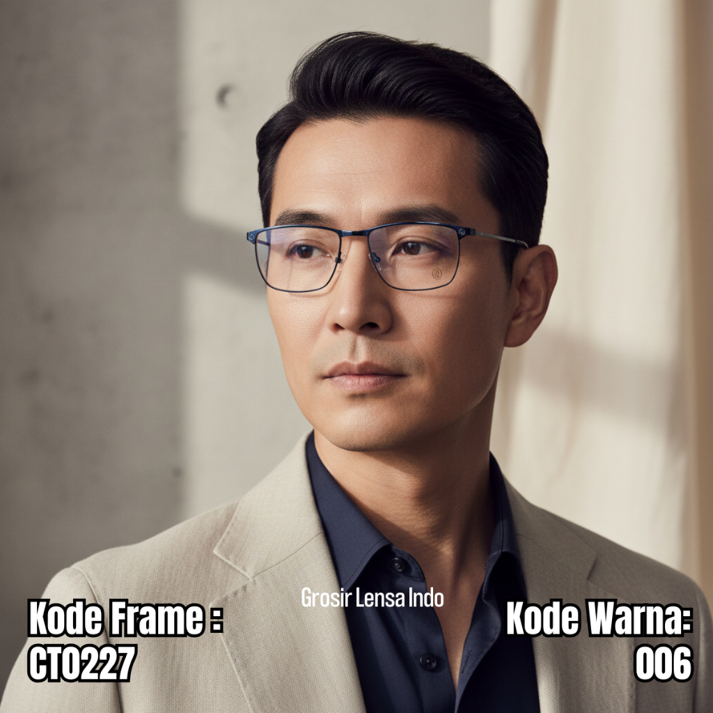 Frame Kacamata Pria / Wanita CT0227 Lebar Frame 139 Size 54 Bridge 17 Model Kotak Full Frame