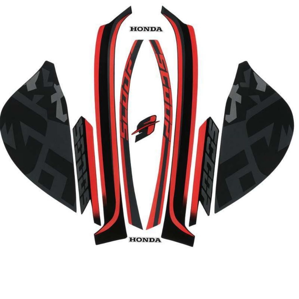 Striping stiker body motoe Honda Scoopy Sporty 2020 stiker list bodi motor scoopy sporty tahun 2020