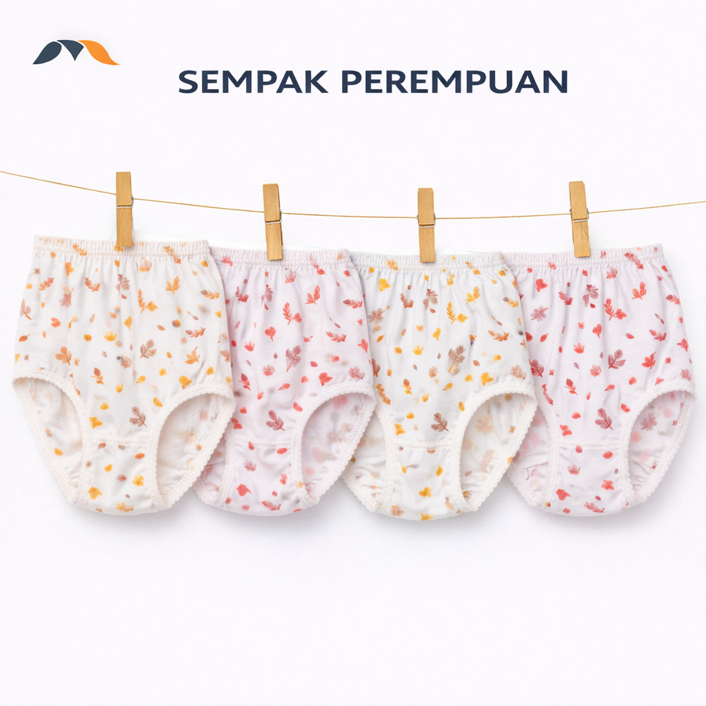 Celana Dalam Wanita Katun | CD Wanita Isi 3 Motif Bunga - Quinn MAYANA