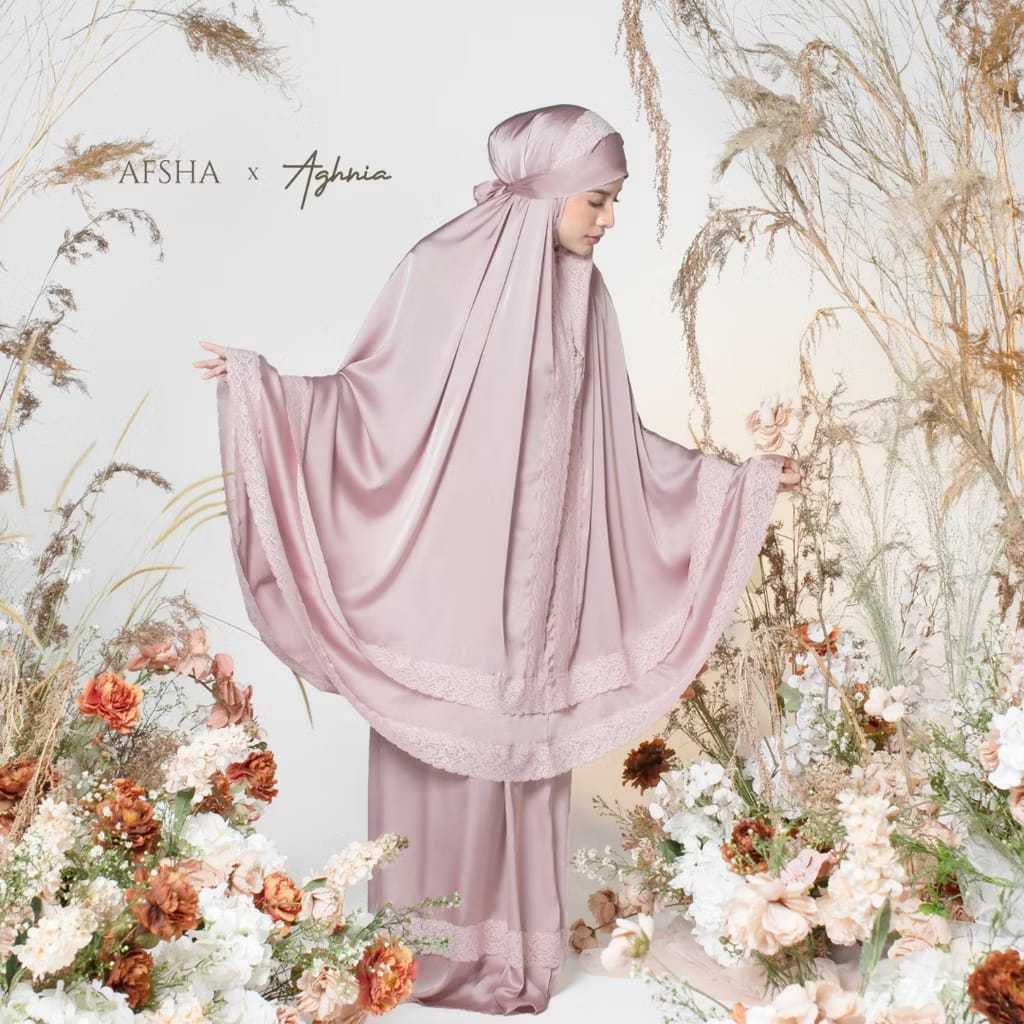 (PRELOVED) MUKENA AFSHA X AGHNIA RIYADH SERIES | MUKENA PINK