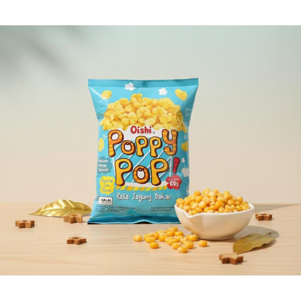 Oishi Poppy Pop rasa jagung Bakar 60gr