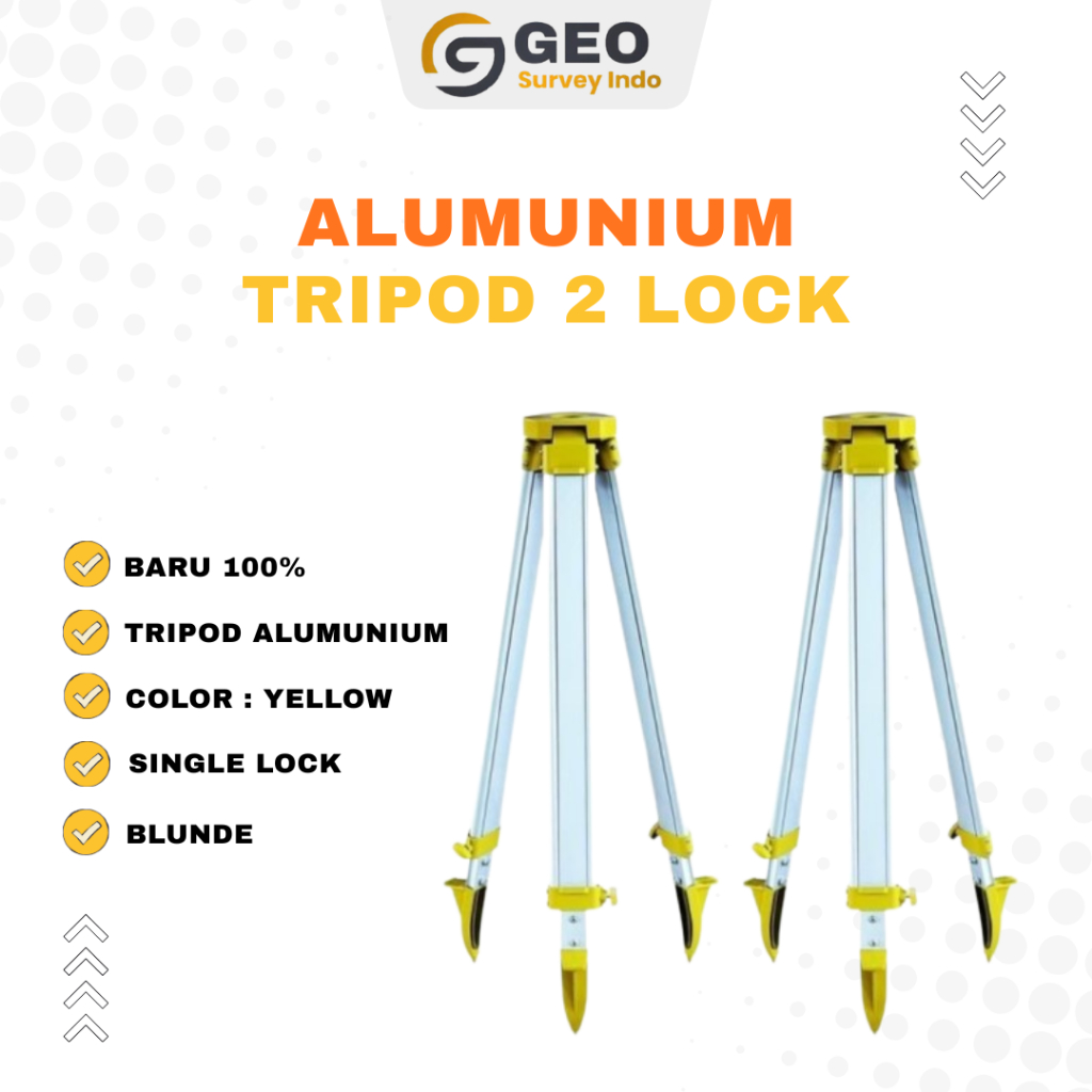 Tripod Alumunium Statif Survey Single Lock - New Product