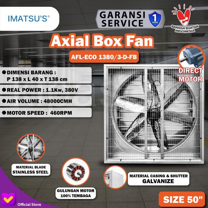 Blower Exhaust Box Fan Kandang Ayam 50 Inch 380V 3 Phase Motor Direct