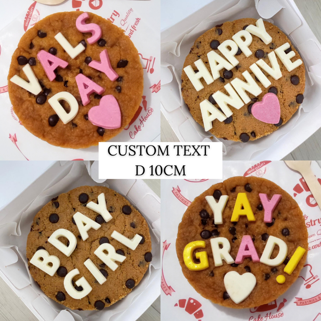 Cake Custom Text Soft Cookies Birthday Cake D10cm