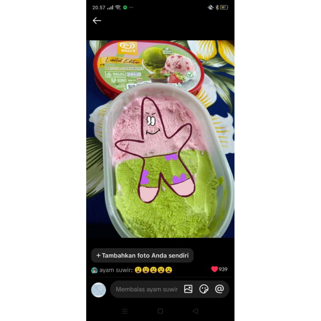 case ice cream patrick star