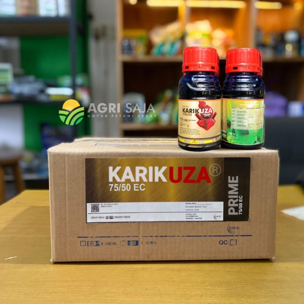 Insektisida KARIKUZA 75/50 EC 250ML [ 1box : isi 20pcs ] Emamektin Lufenuron Double Class Toxedown U