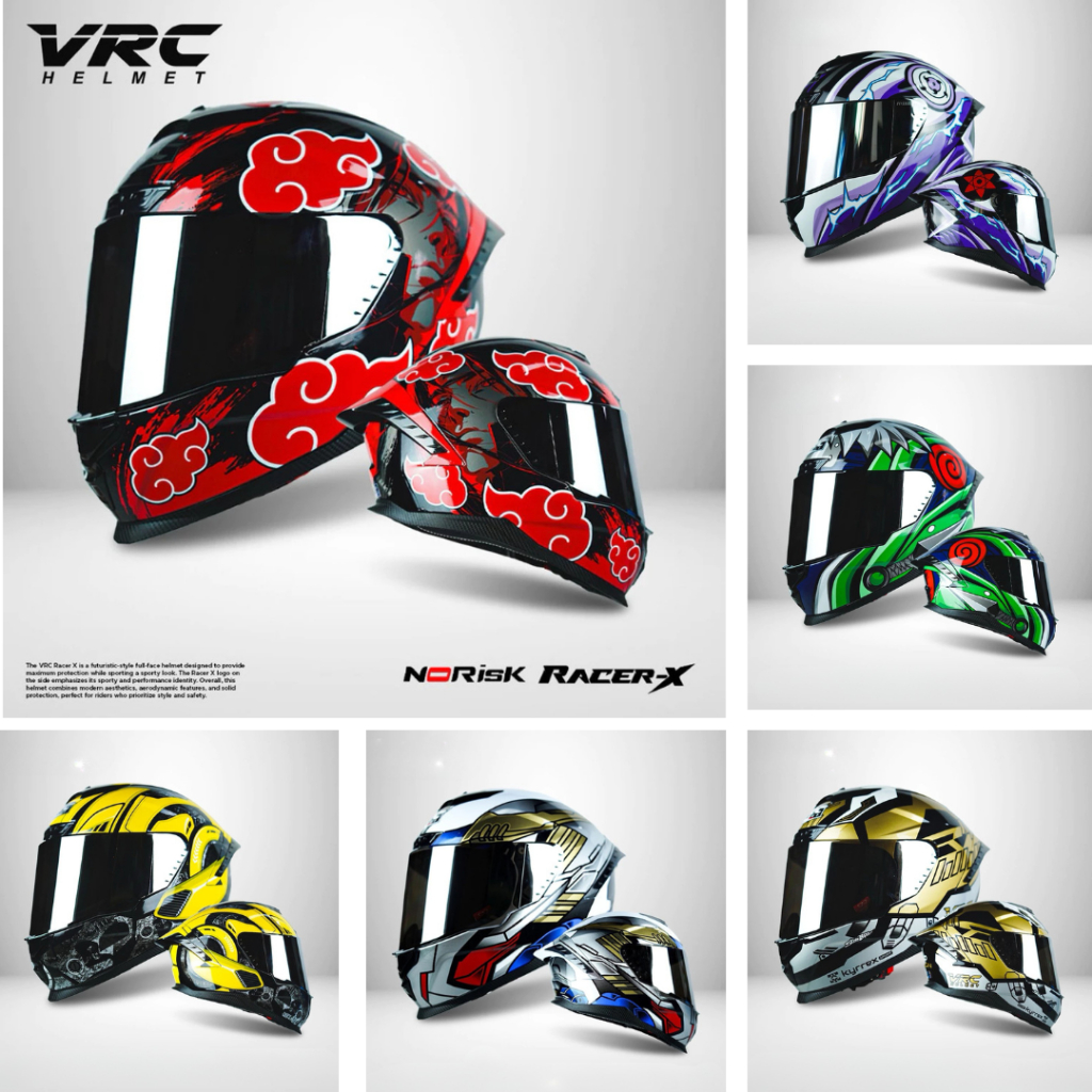 Helm Full Face VRC Motif Origimal SNI Paket Ganteng - Helm Full Face Dewasa