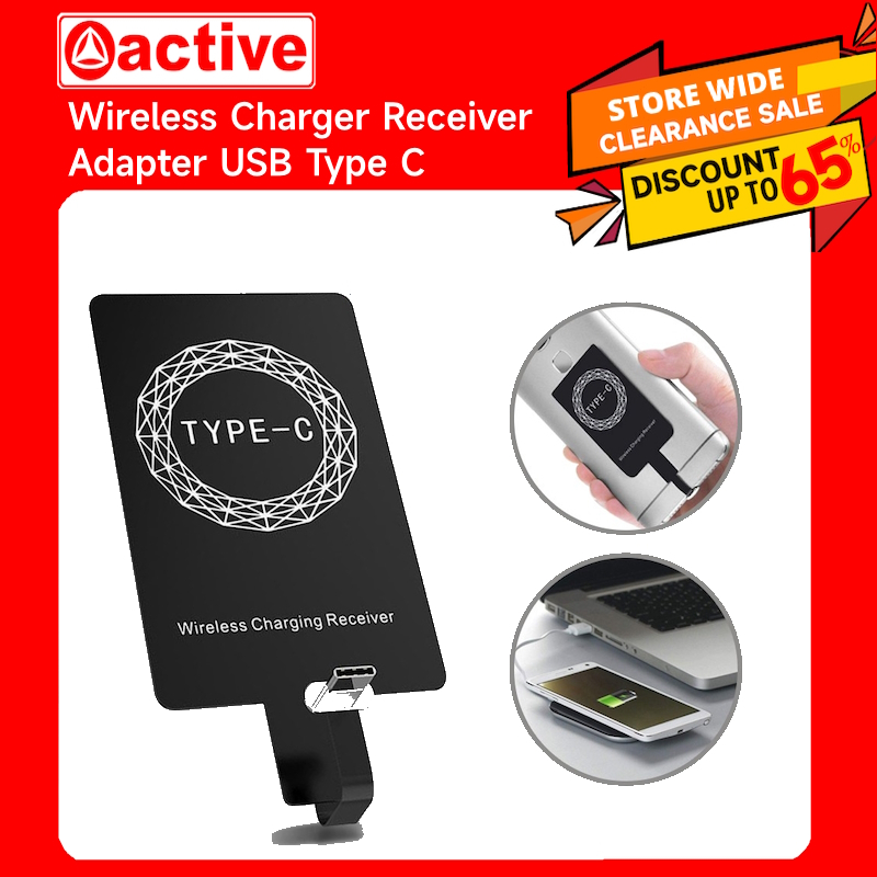 Qi Wireless Charging Receiver Adapter USB Type C