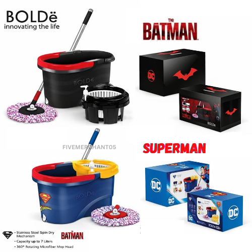 Alat Pel Otomatis Bolde Supermop Bolde Batman Super Mop Superman Alat Pel Bolde 360 Derajat Alat Pel