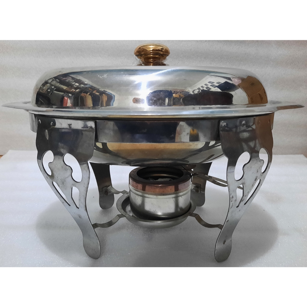 Maspion - Chaving Dish Oval Penghangat Makanan Prasmanan Stainless Steel ( bekas 70%)