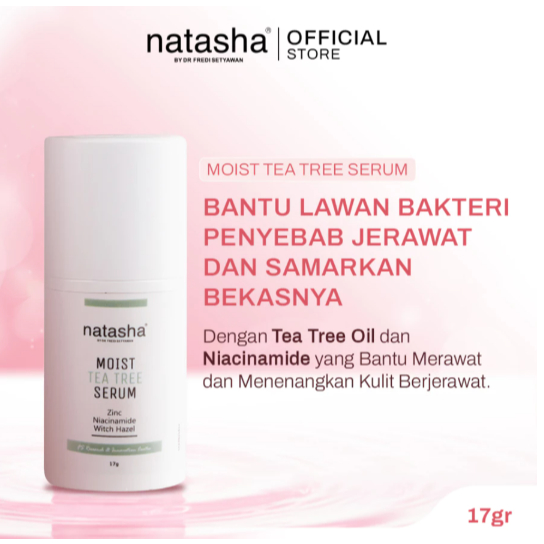 NATASHA SKINCARE MOIST TEA TREE SERUM OBAT JERAWAT,  BEKAS JERAWAT / SERUM JERAWAT