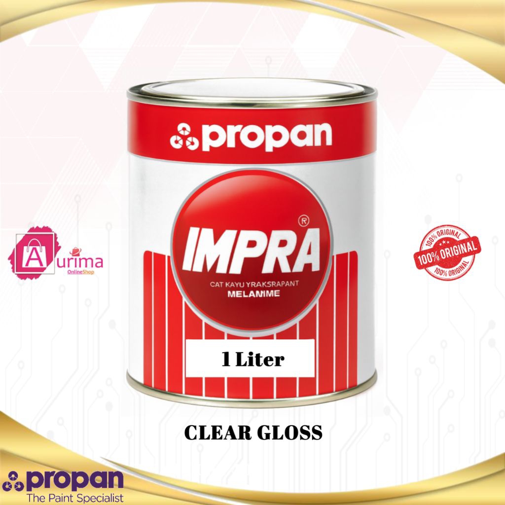 CAT PROPAN IMPRA MELAMIN GLOSS NC CAT FINISHING UNTUK KAYU 1 LITER