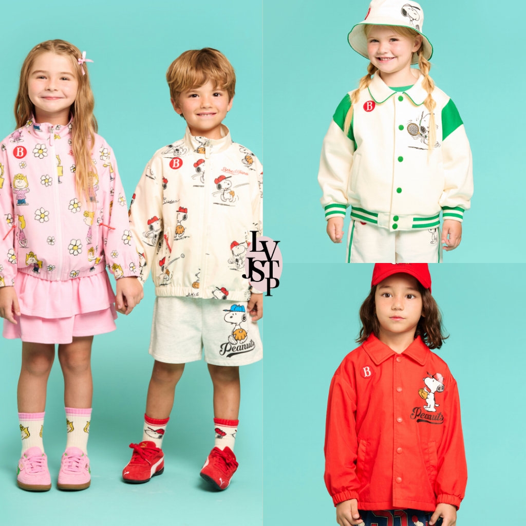 BEBEDEPINO x Peanuts Kids Jacket Wind Breaker | Jaket Anak Snoopy Korea