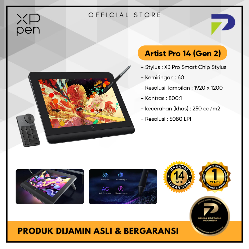 XPPen Artist Pro 14 (Gen 2) Pen Display 14" 16K