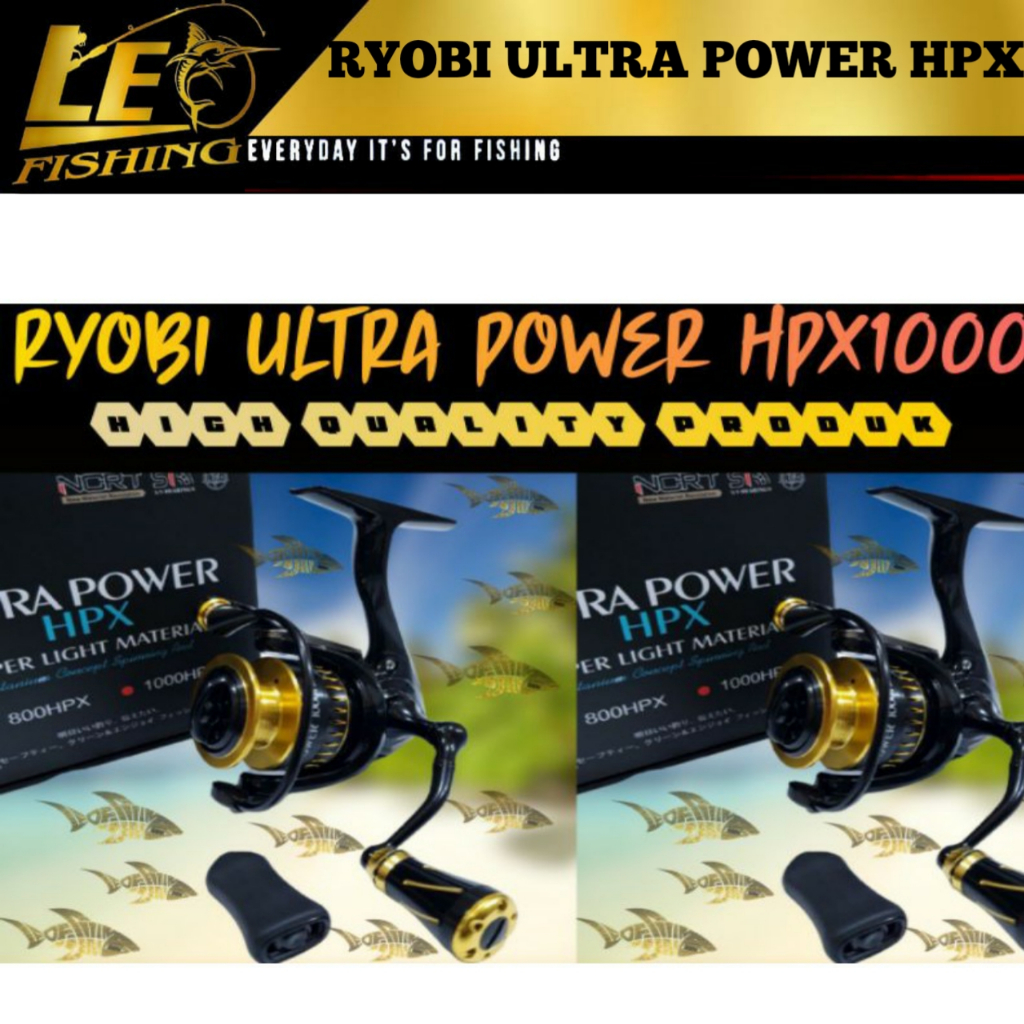 REEL SPINING RYOBI ULTRA POWER HPX 800 HPX1000 FREE KNOP