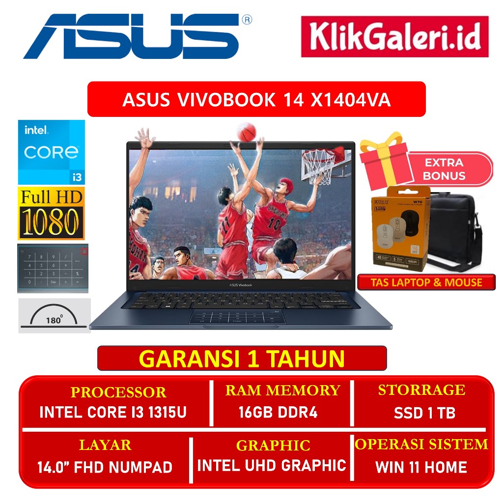 Laptop Asus Vivobook 14 X1404Va Intel Core i3 / Intel 5 / Core i5 / Intel I7 Win 11 Home Blue New
