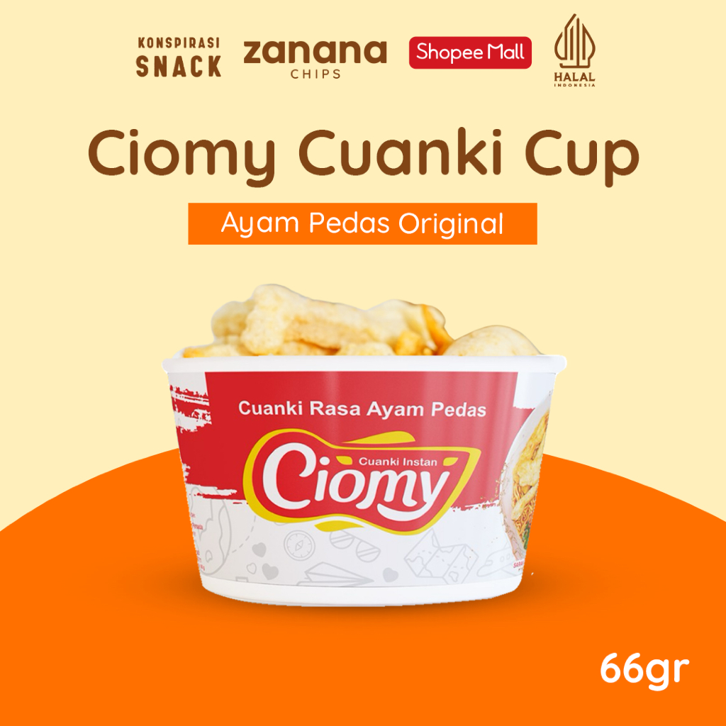 Ciomy Cuanki Cup - Ayam Pedas Original 66g