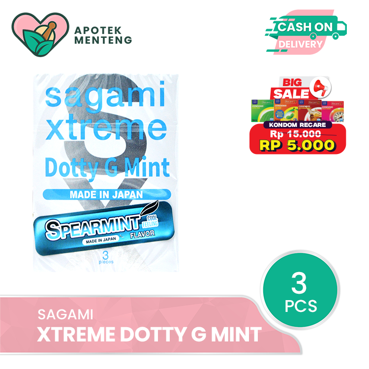 Kondom Sagami Xtreme Dotty G Mint Isi 3 - Aroma Spearmint Flavor