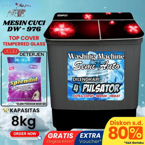 MESIN CUCI DENPOO DW 976 8KG