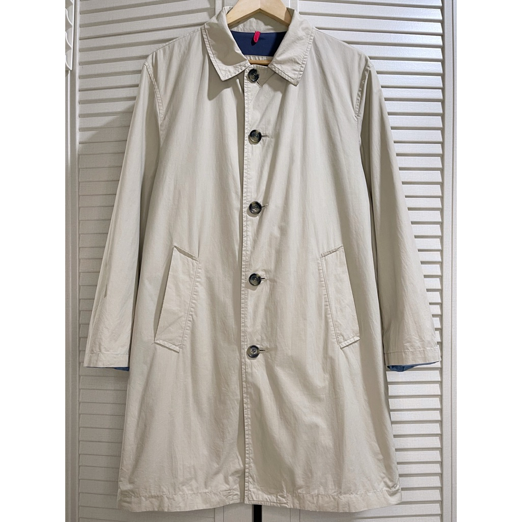 Tommy Hilfiger - Tailored Cotton Car Coat - Light Beige - Size 48 fit L