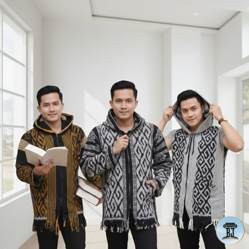 Ready Hoodie Tenun Kekinian-Hoodie Lengan Panjang-Hoodie Tanpa Lengan-Hoodie Tenun Blanket-Hoodie Pr