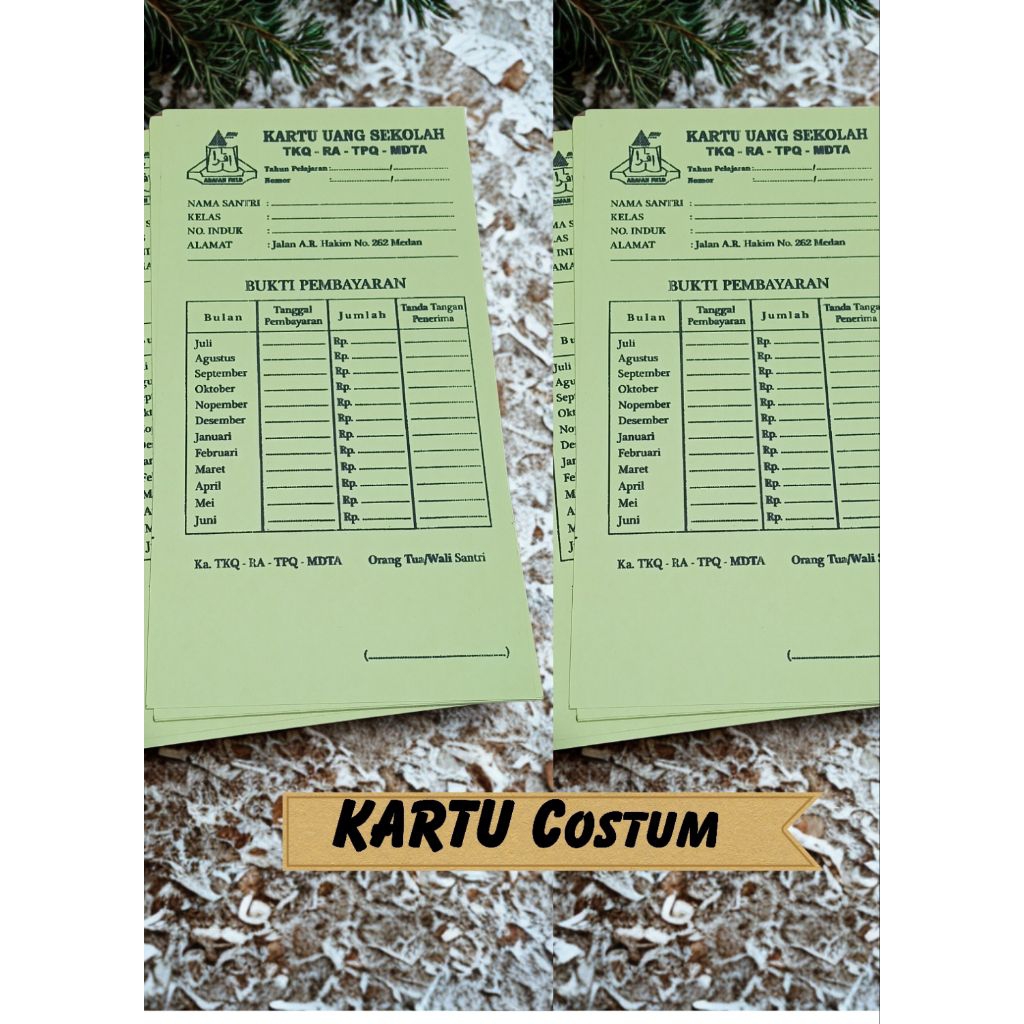 kartu Iuran/ Bulanan