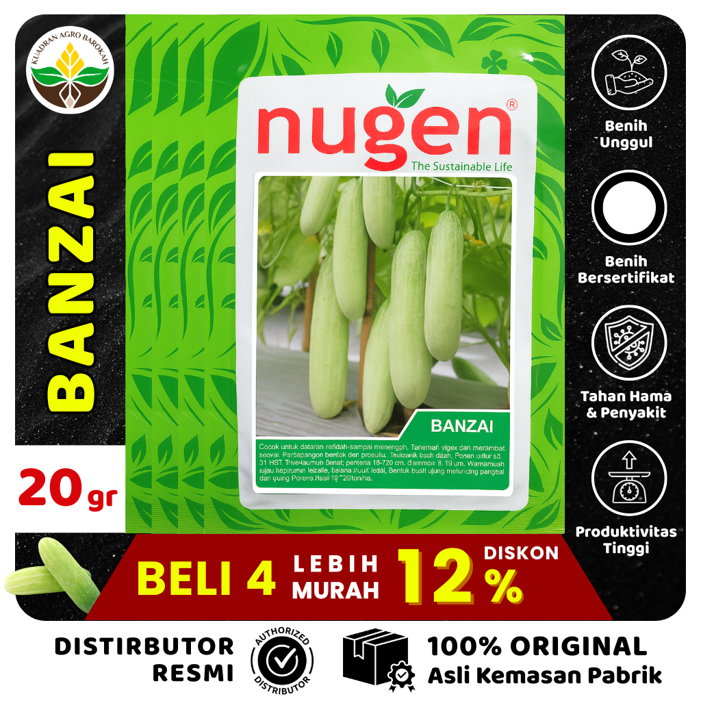 Benih Timun BANZAI F1 20 gr Nugen