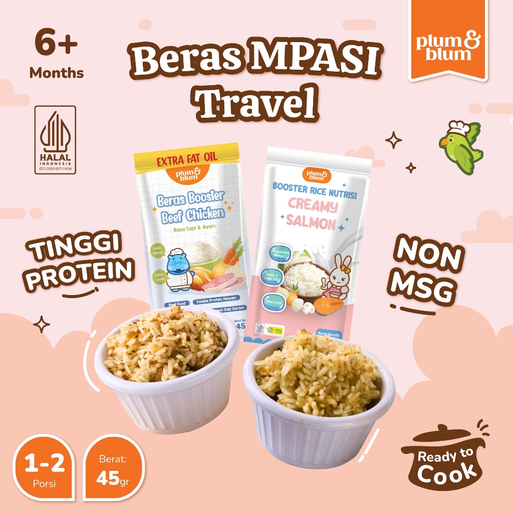 Plum & Blum Beras Nutrisi Siap Masak Travel Size - 45 gr