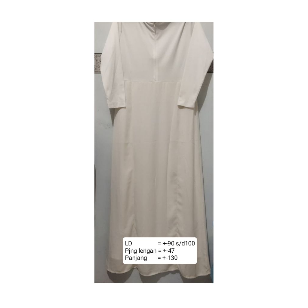 Gamis putih polos baju muslim baju lebaran gamis lebaran wanita