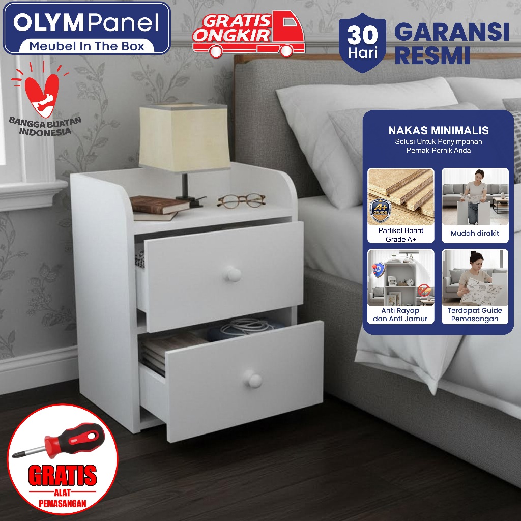 Meja Nakas Minimalis / Meja Tempat Tidur / Meja Serbaguna