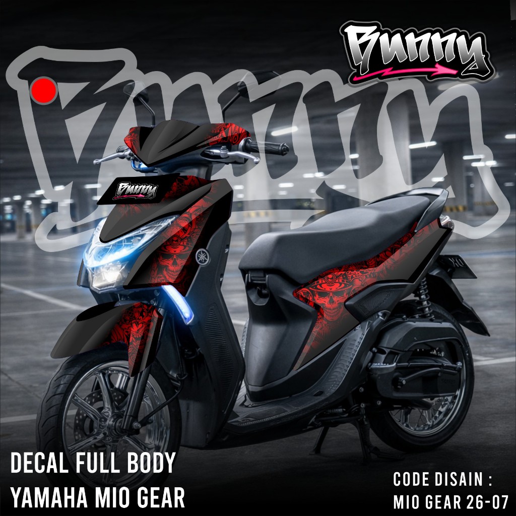 (COD) TERBARU Decal Sticker Motor Yamaha Mio Gear Tahun 2020 2021 2022 2023 2025 Full body - Stiker 