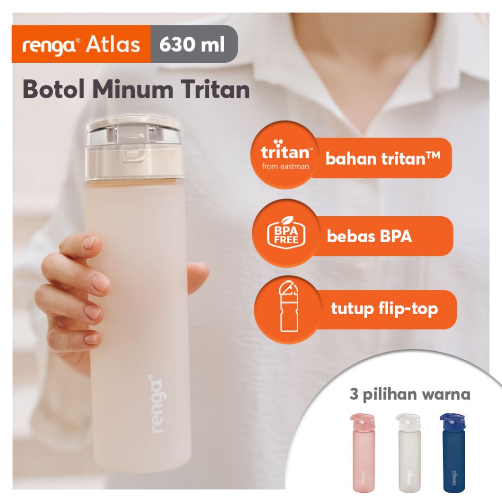 Renga Atlas Botol Minum Tritan Tumbler Olahraga BPA Free - Tritan Sports Bottle
