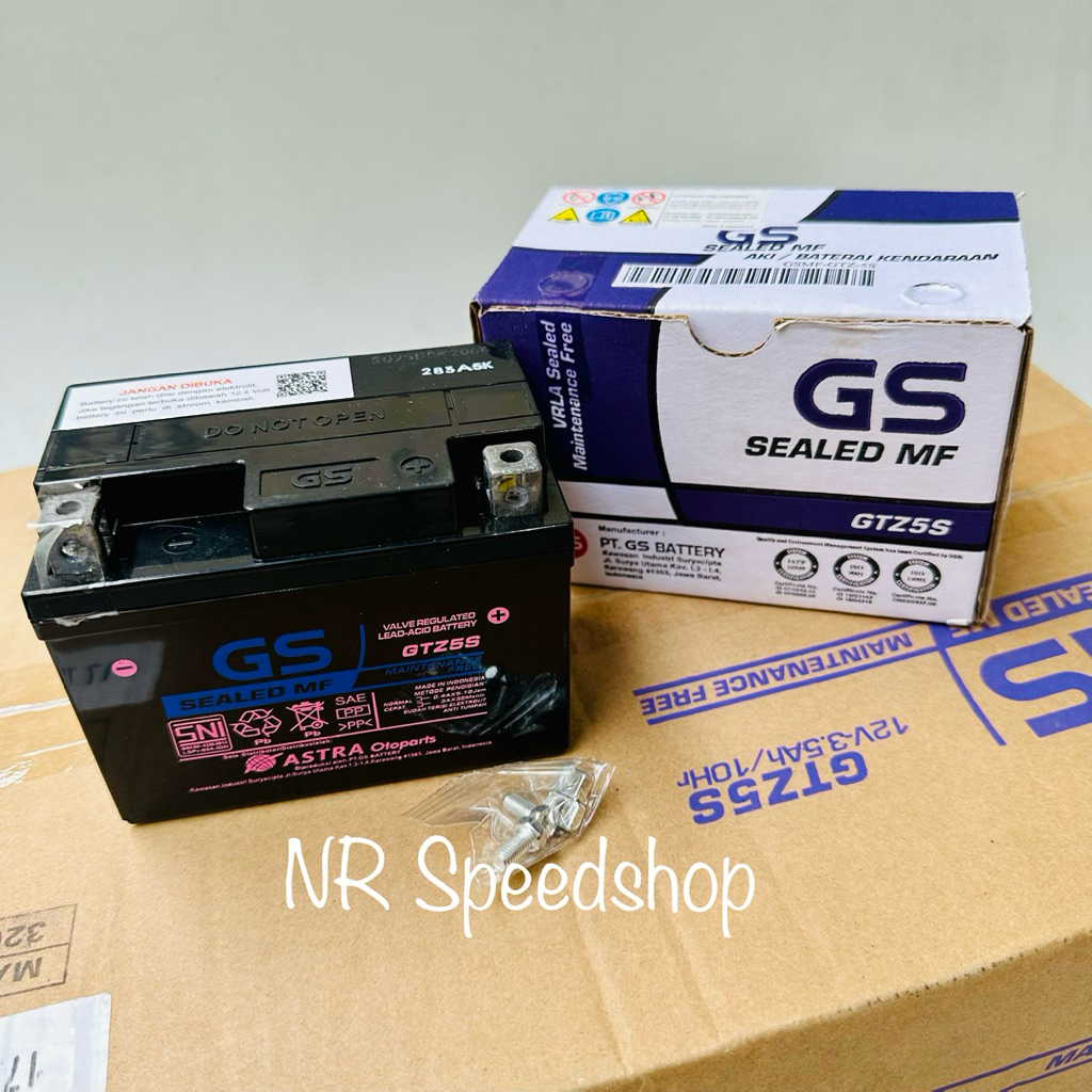 Aki Motor GS Astra GTZ5S Accu Kering Suzuki Spin 125 Skywave SkyDrive Nex Lets Addres Hayate Shogun 