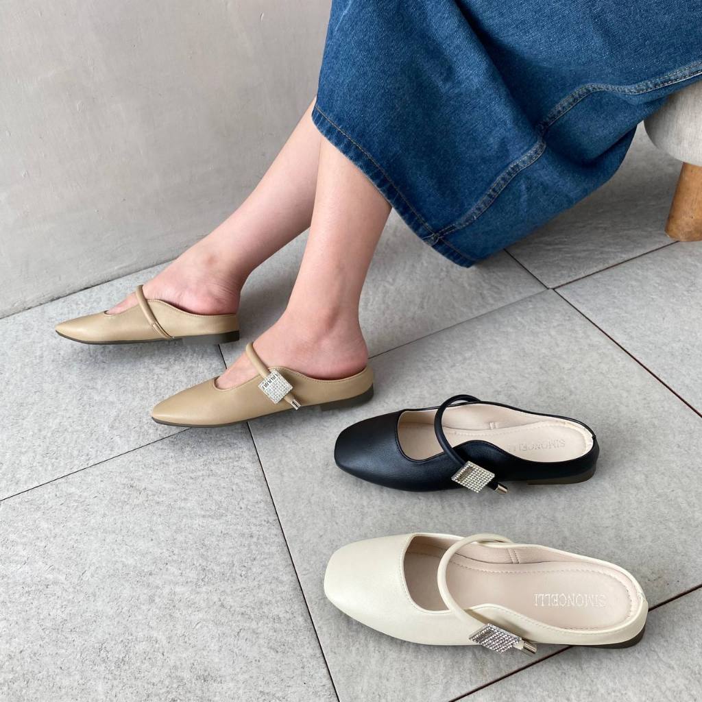 Simoncelli Sandal Flat Wanita | Sandal Wanita | Sandal Pesta | Kondangan | Sandal Korea | Sendal Ker