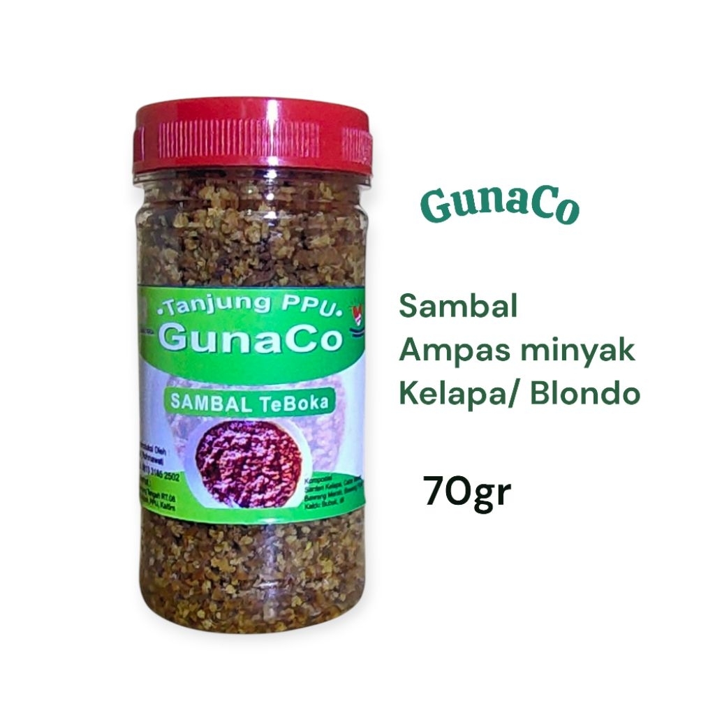 GunaCo sambel Blondo, sambel Galendo, sambel Ampas minyak kelapa 70gr