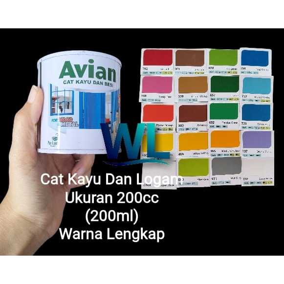 Cat Kayu Besi Avian 200cc Warna Lengkap Minyak Untuk Dekorasi Rumah