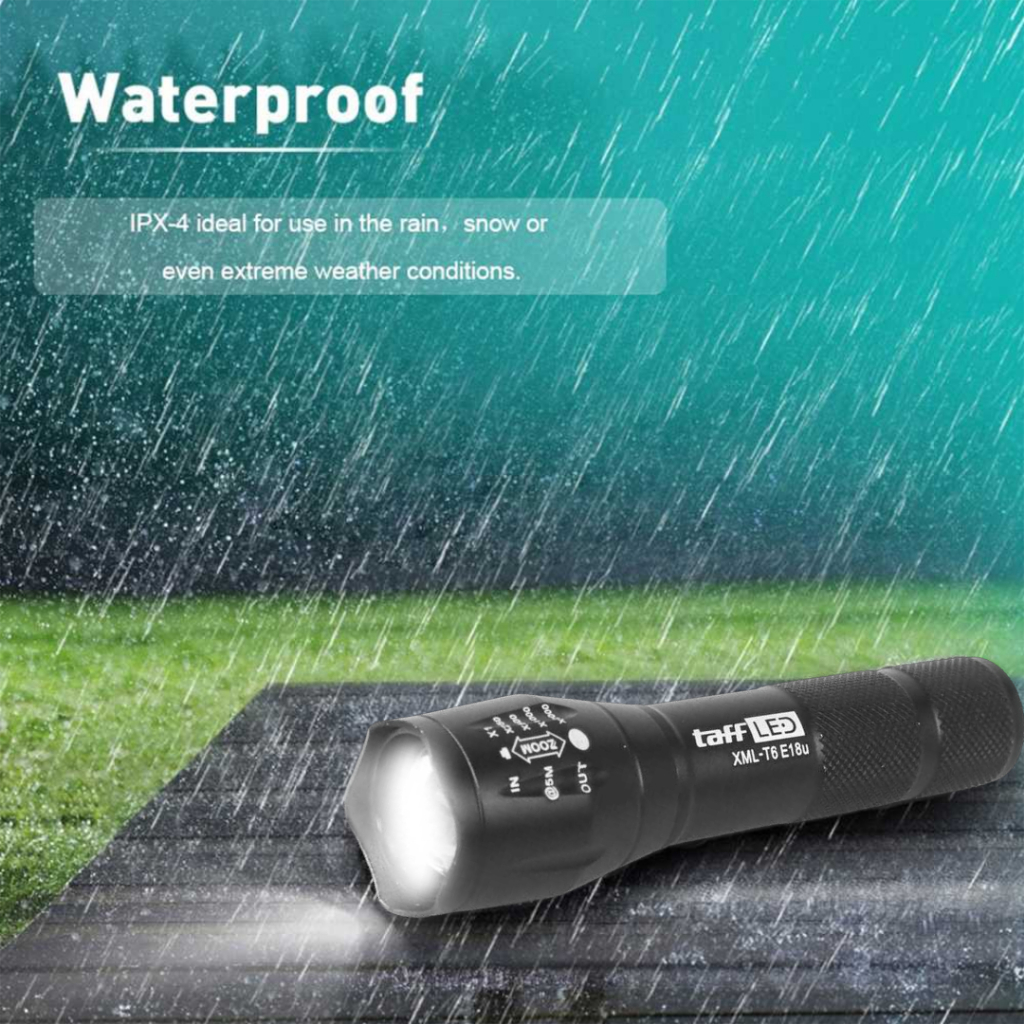 Senter LED USB Rechargable Zoomable XML