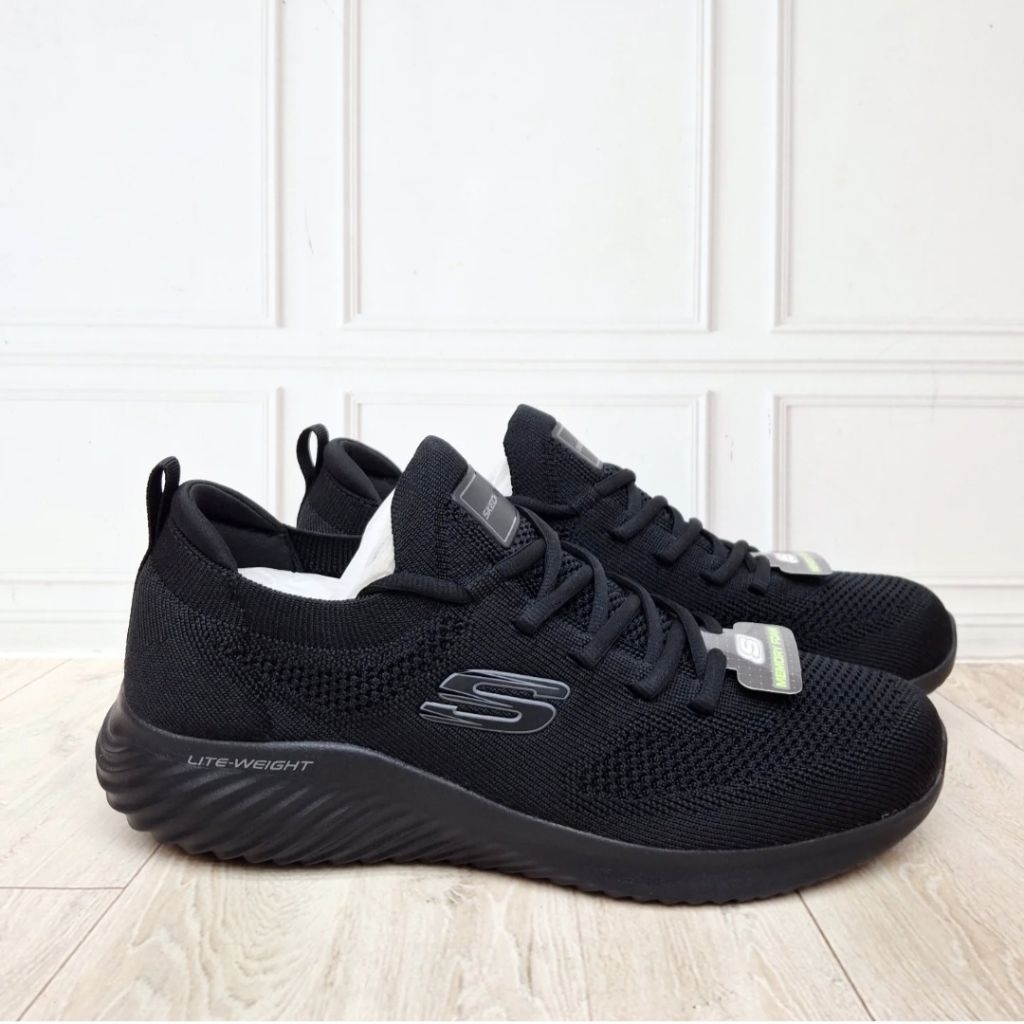 Sepatu Pria Full Black SKECHERS Bounder 8970321/BBK 100% Original Resmi (Size 41 42 43)