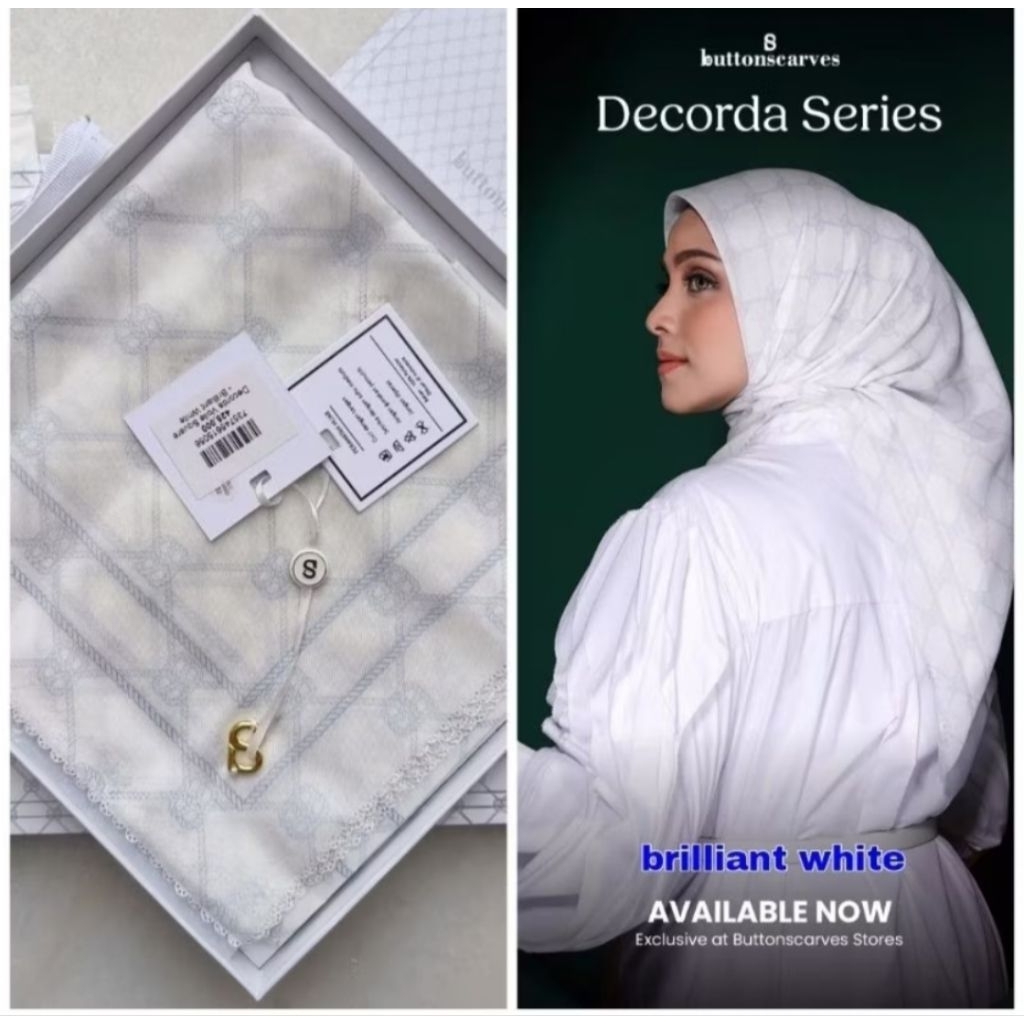 Hijab Buttonscarves Decorda Series Hijab Buttonscarves Terbaru